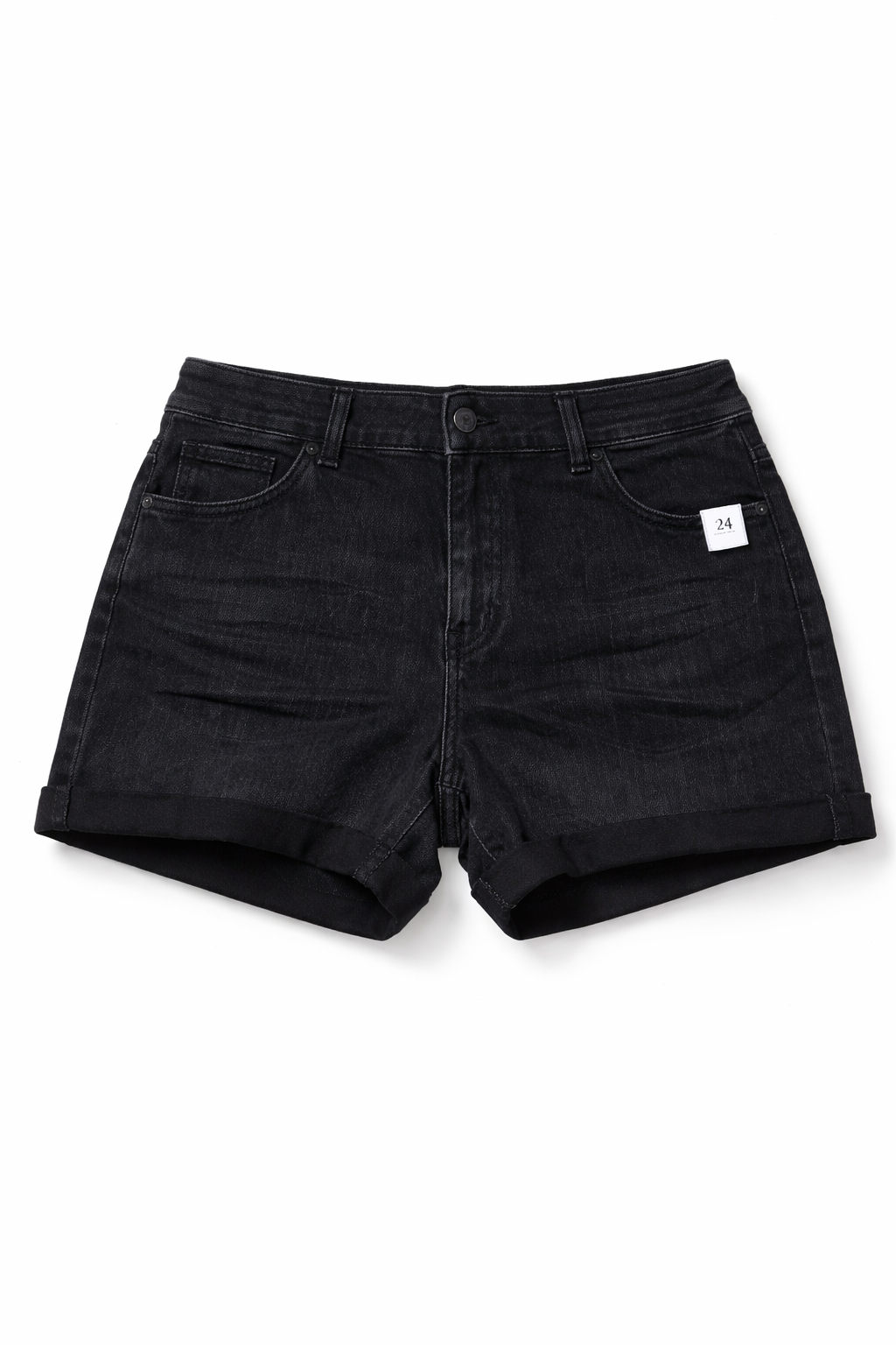 Smoke Black Cuffed Stretch Fit Shorts Size: 14/XL SKU: 65769N3