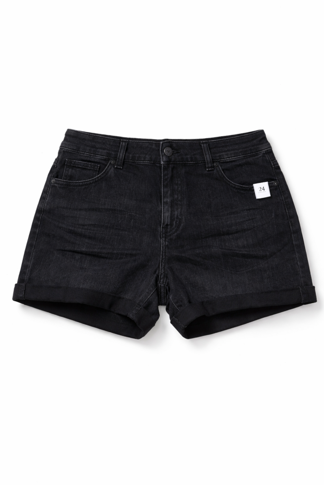 Smoke Black Cuffed Stretch Fit Shorts Size: 14/XL SKU: 65769N3