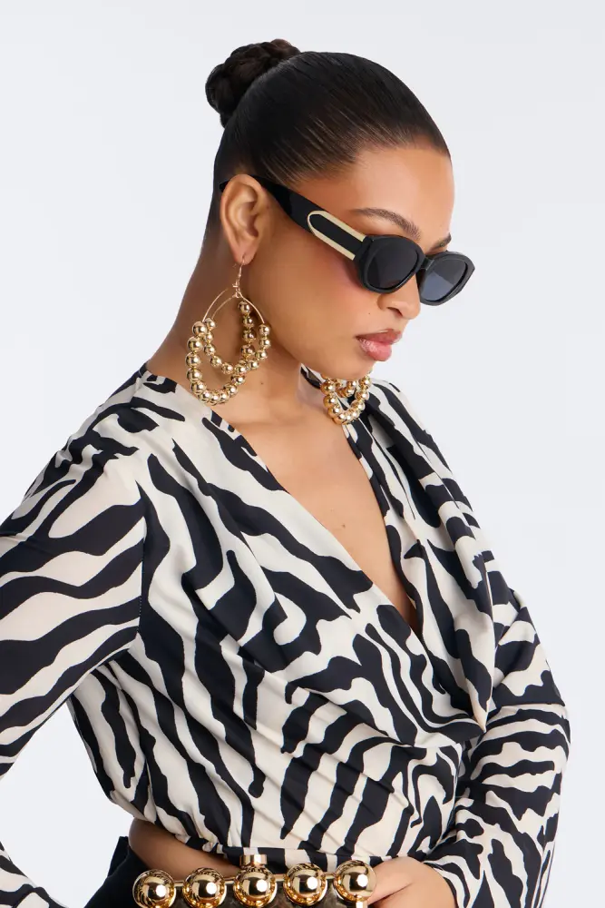 Black Norman Cat Eye Sunglasses Size: OS SKU: L2L25924