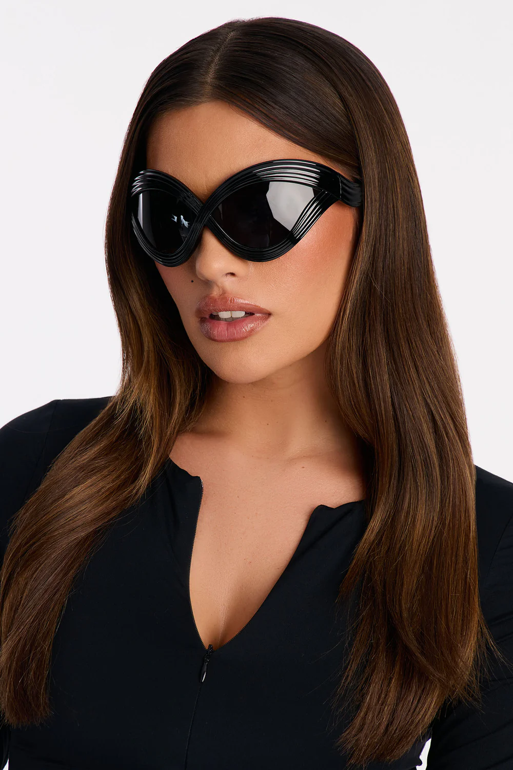 Black Stardust Shield Sunglasses Size: OS SKU: L0119321