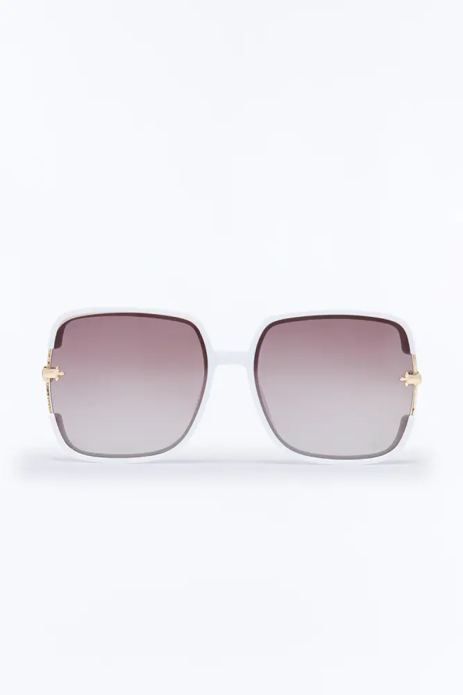 White. Square Off The Coast Sunglasses Size: OS SKU: 6L89LF01