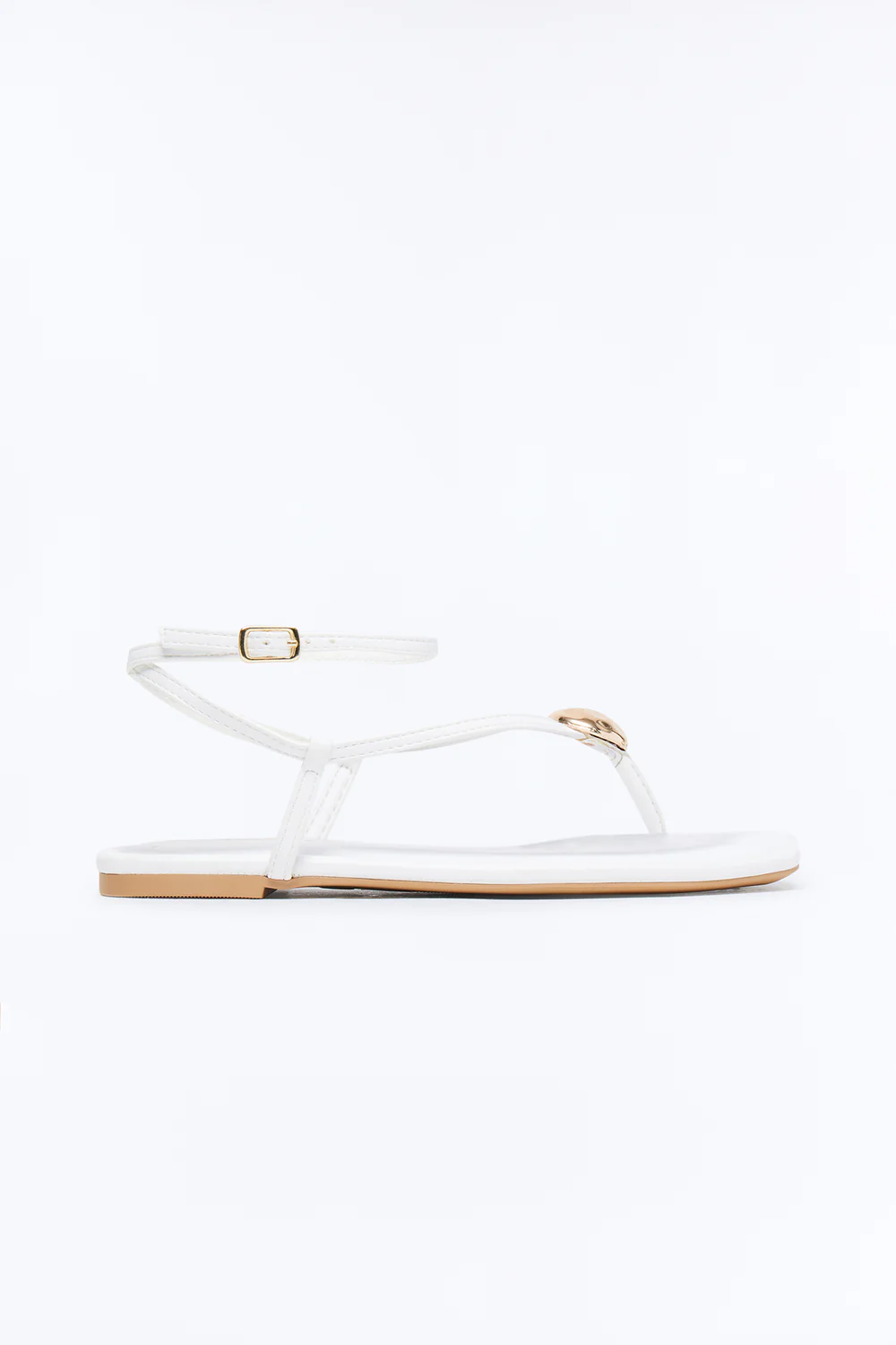 White Ankle Strap Sandals Size: 9 SKU: V768601