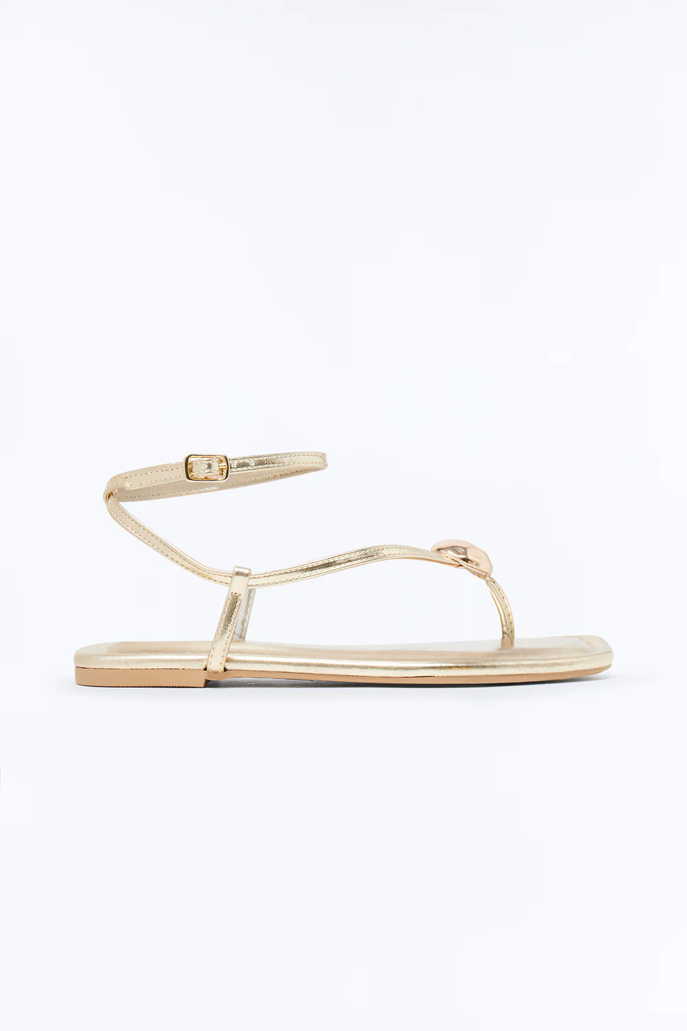 Gold Ankle Strap Sandals Size: 9 SKU: L768601