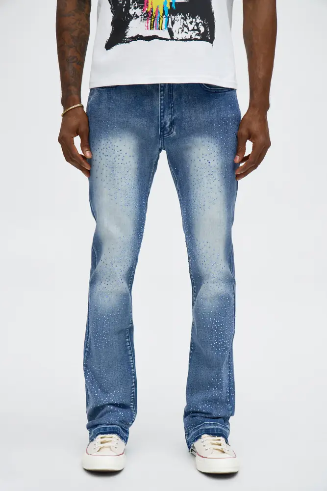 Dark Wash Skinny Flare Jewel Jean Size: SKU: 42 65716N4