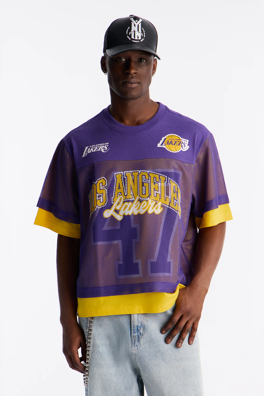 Purple Lakers Lay Up Jersey Mesh Top SKU: 7685U35