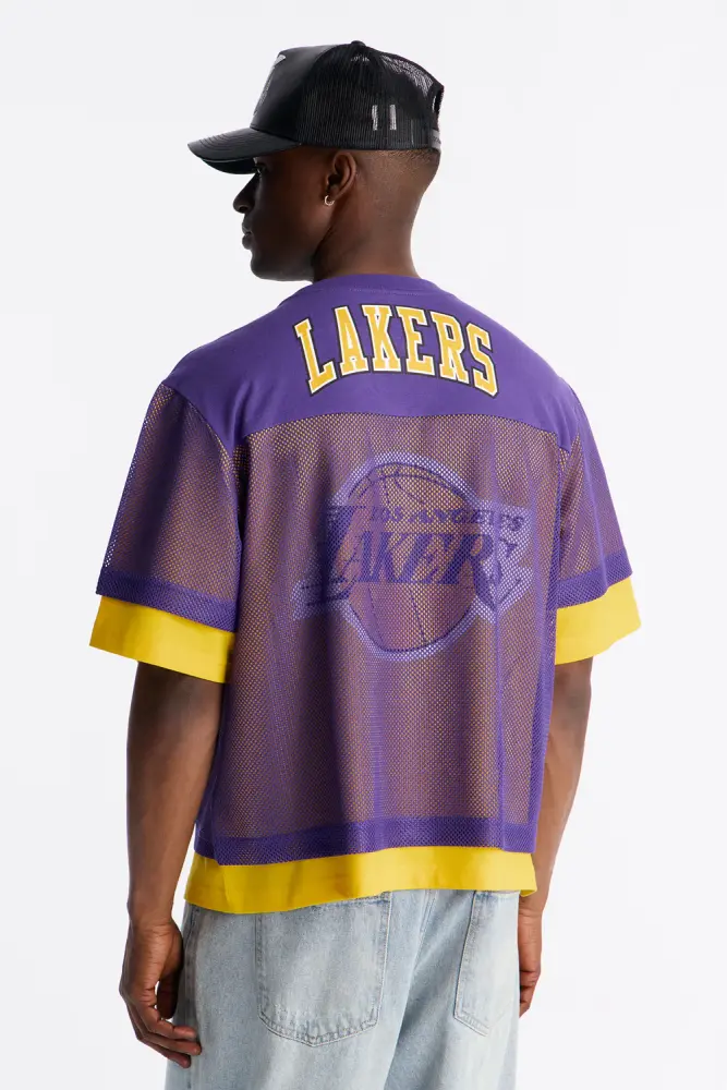 Purple Lakers Lay Up Jersey Mesh Top SKU: 7685U35