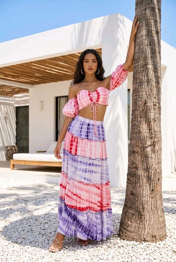 Multi Print Floral Season Skirt Set Size: S SKU: 09461L8
