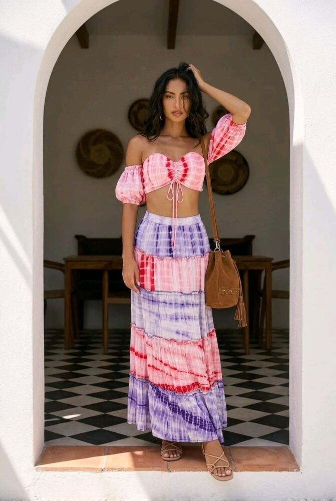 Multi Print Floral Season Skirt Set Size: S SKU: 09461L8