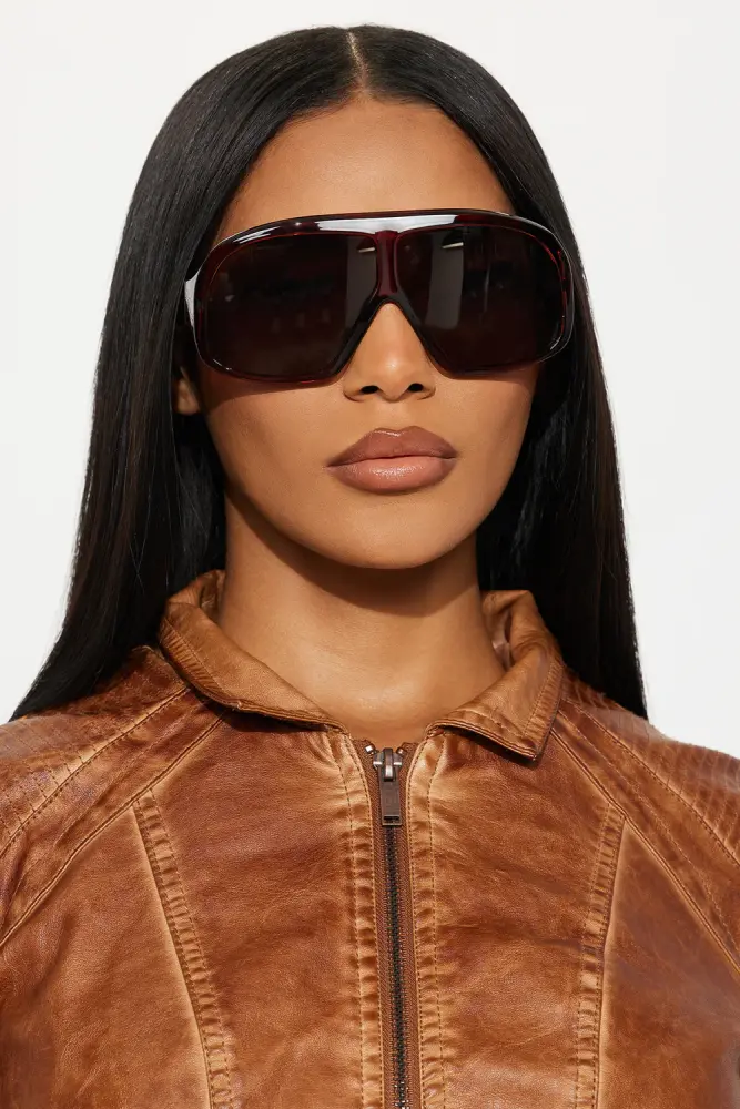 Daily Shades Shield Brown Sunglasses SKU: 7890321