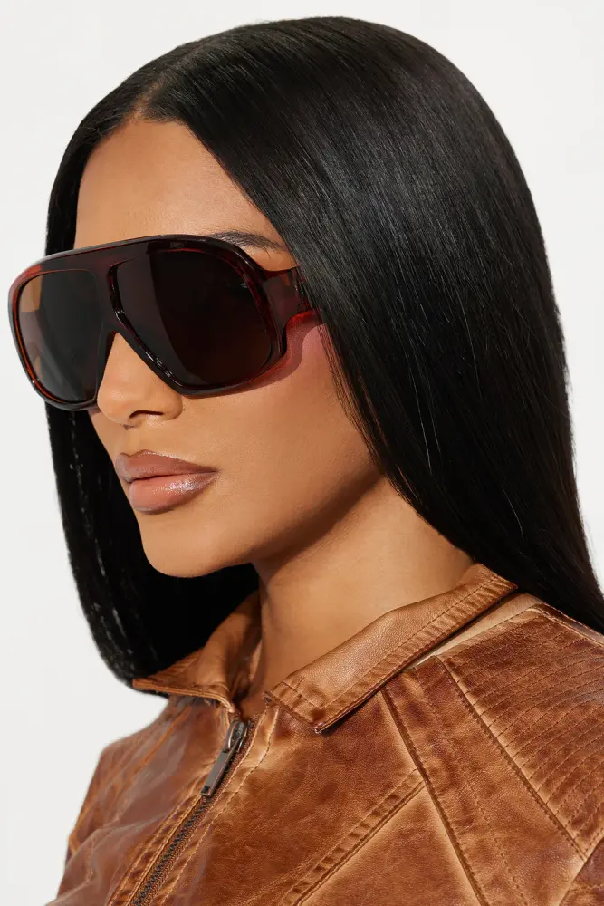 Daily Shades Shield Brown Sunglasses SKU: 7890321