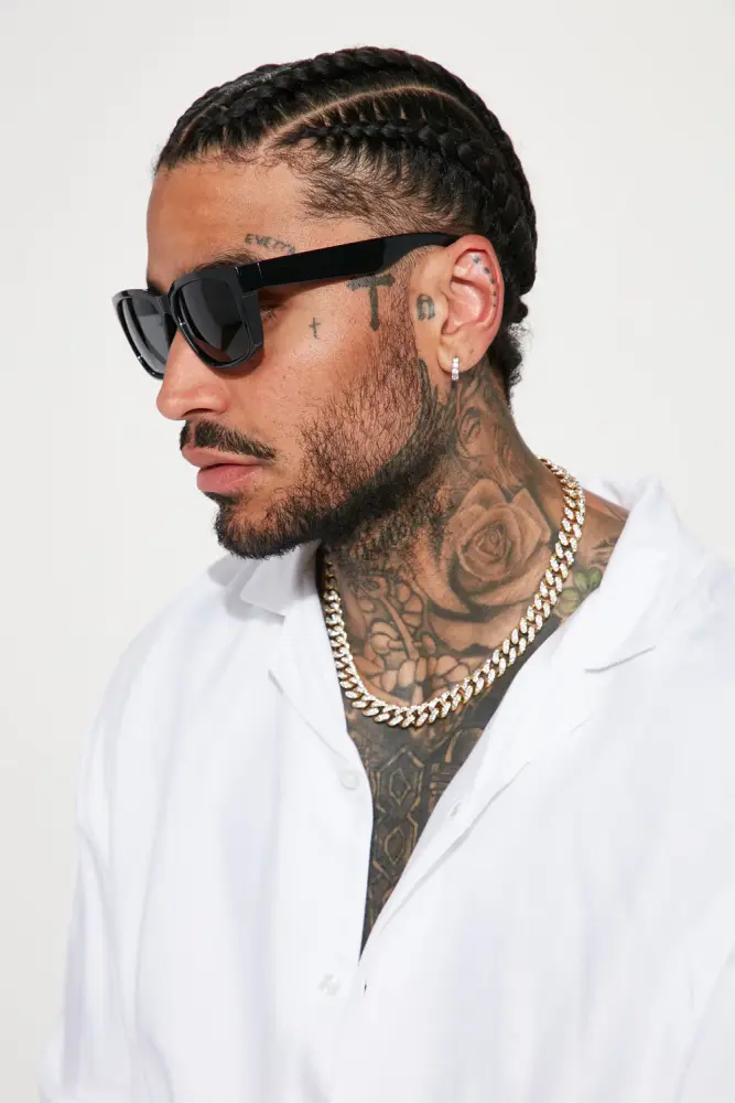 New Look Black Sharp Sunglasses SKU: 7686767