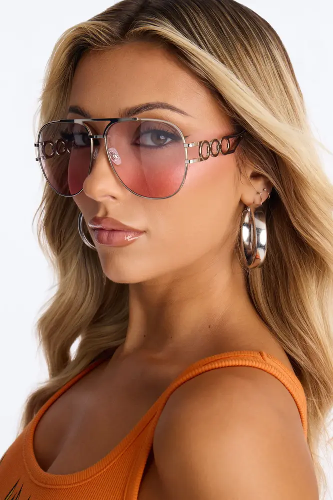 Aviator Pink/Combo Baddie Sunglasses SKU: 7685000