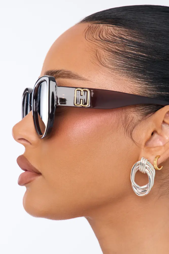 Brown Lets Go Square Sunglasses SKU: 6576851
