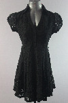 Black Lace Shirt Dress - L