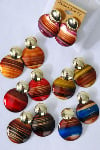 Stripe Wood Finish Earrings