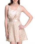 Nude Sequins Dress Size: S