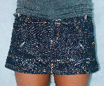 I011 - Dark Jean Mini Skirt (Baby Phat) - Medium 