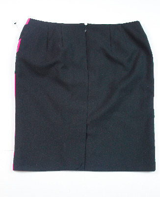 Black / Pink Stripe Skirt - Medium
