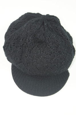 Black Crochet Hat