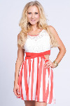 (CLEARANCE)Lace Top Cut Out Dress Size: S
