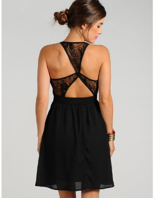 C055 - Sequins & Lace Dress