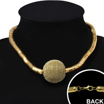 Gold Plated Ball Charm Necklace - Fashion