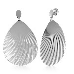 Stainless Steel Scallop Shell Earrings #E9049