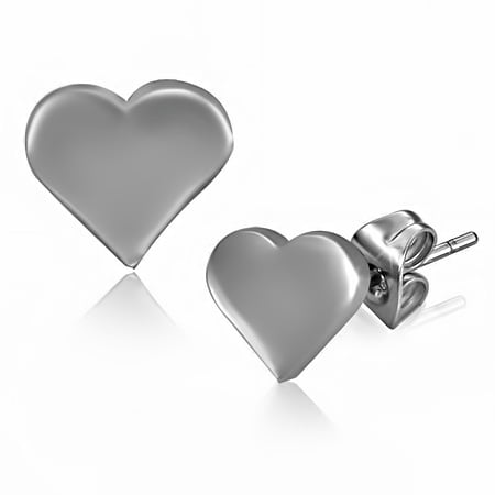 love heart stud earrings