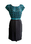 B039 - Belted Polka Dot 2 in 1  dress 