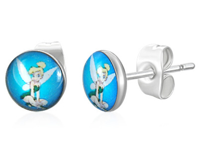 7mm Blue Tinkerbell Kids Studs