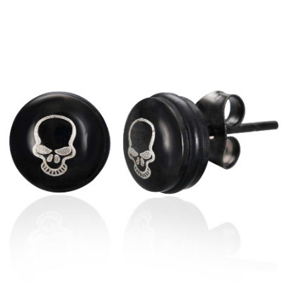 Black Skull Studs