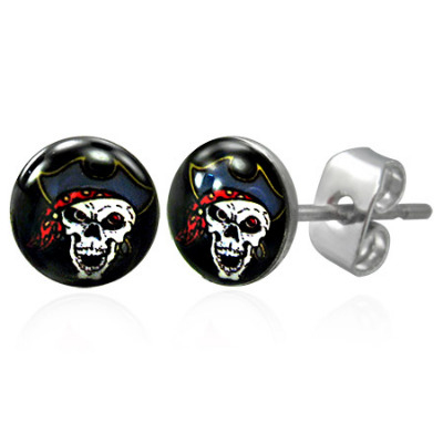 7mm Pirate Skull studs