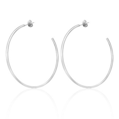 29mm Half Hoop Stud Earrings 
