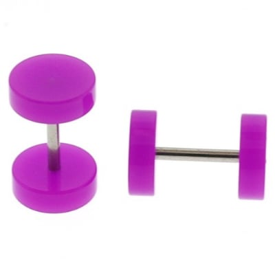 8mm Purple Fake Plugs