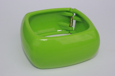 Green Hinge Square Bright Color Bangle