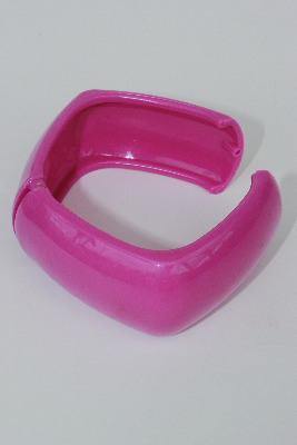 Pink Hinge Square Bright Color Bangle