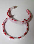 Candy Stripe Half Hoops Earring