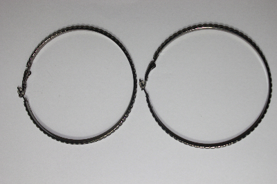70mm Black hoop Earrings