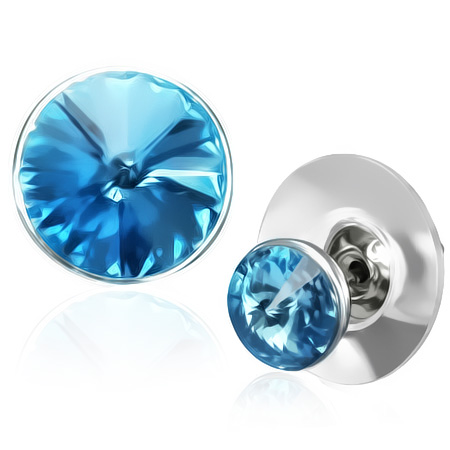 6.5mm copper plating swarovski elements studs