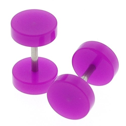 8mm purple fake plugs (2)