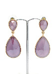 Lavender Stone Drop Earrings