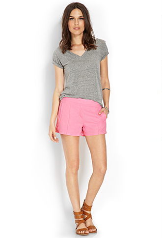 Linen Pink Shorts