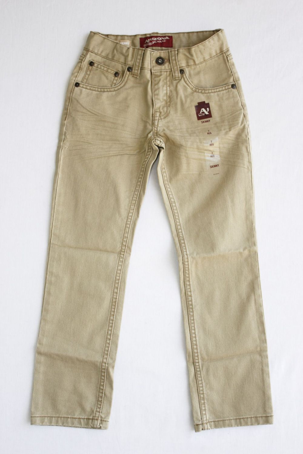 Khaki Coloured SKinny Jeans - Size 7