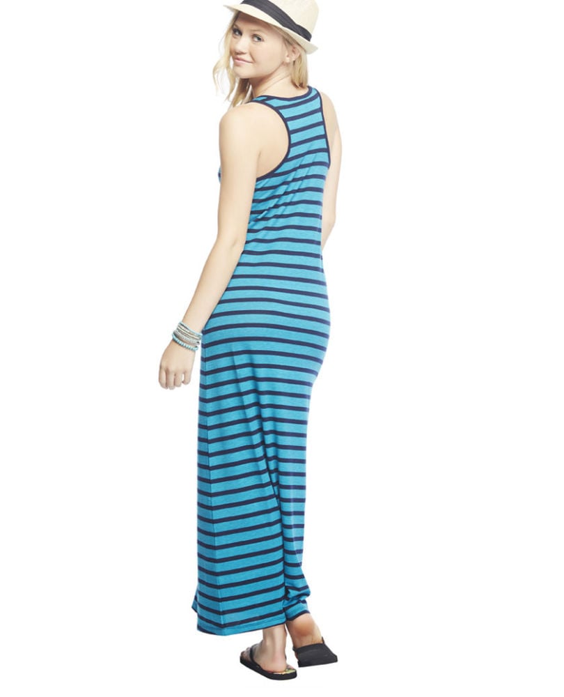 Striped Racer Maxi Dress Size: S