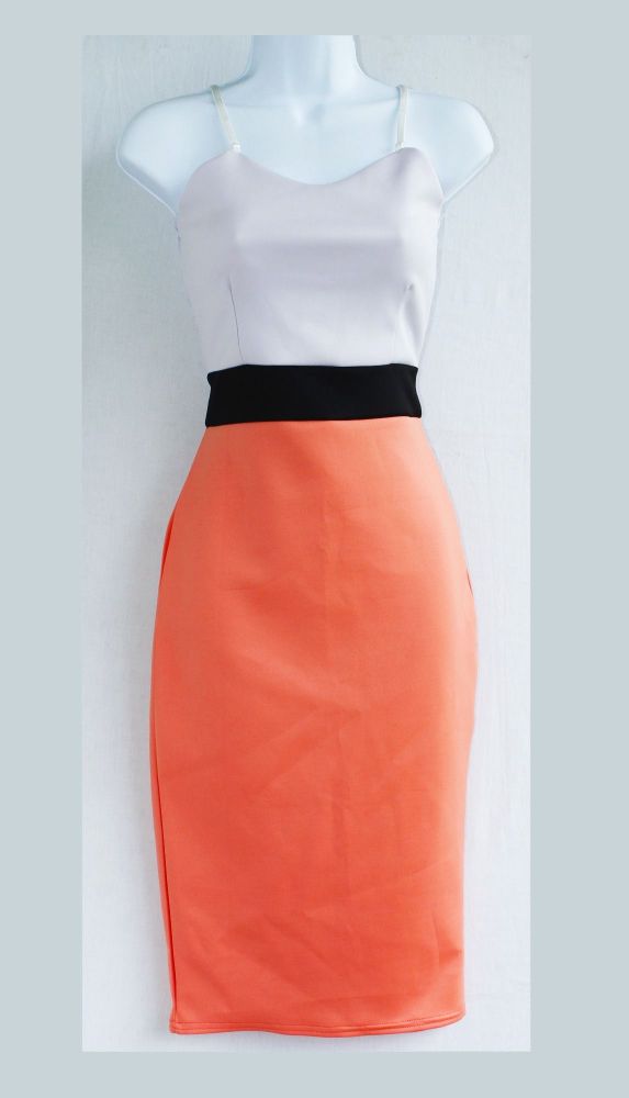 Colorblock Mid Dress Size: S
