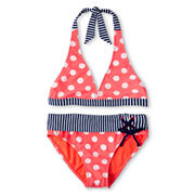 Printed Two Piece Swimsuit|Size: 14