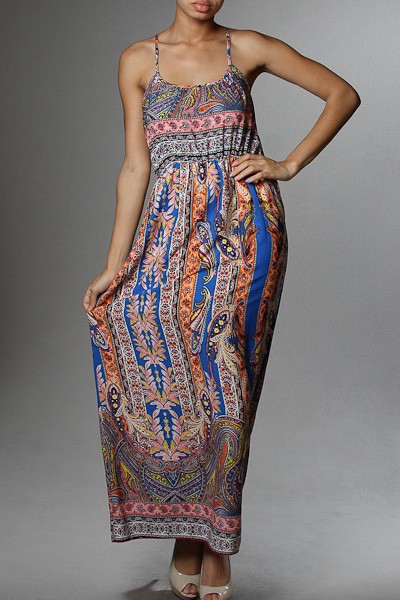 Printed Maxi Dress Size: S