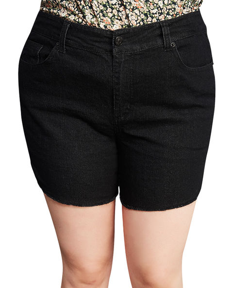 #3812255 Black Frayed Shorts Size: 16