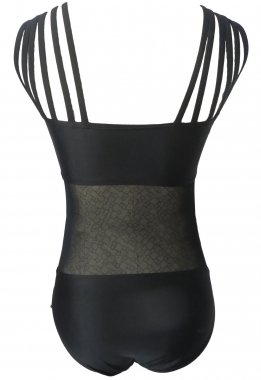 Mesh Panel One Piece Swimsuit|Size: S