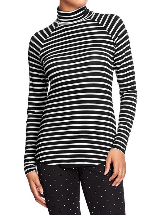 LS Turtlenecks Stripe Top Size: M